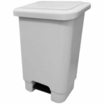 LIXEIRA PLÁSTICA BRANCA C/ PEDAL 100LT