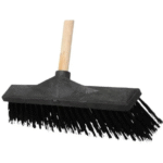 VASSOURA NYLON GARI PLÁSTICO 40CM COM CABO MADEIRA