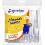 MEXEDOR GRANDE 11CM CRISTAL C/ 240UN - STRAWPLAST